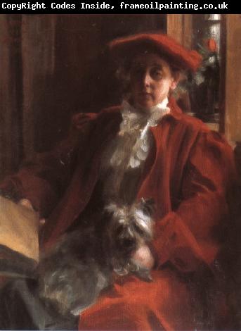 Anders Zorn Emma Zorn and Mouche the Dog